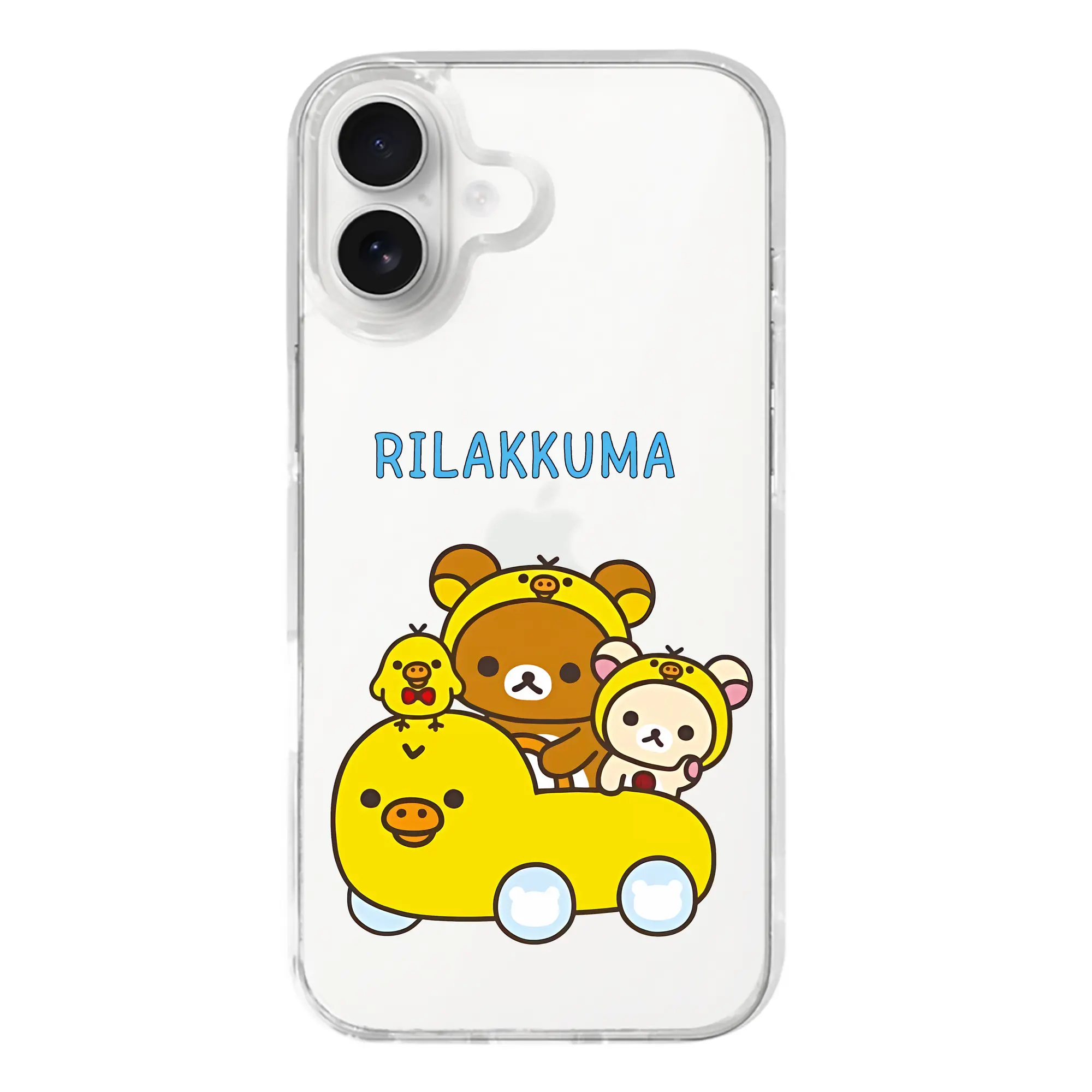 リラックマ (Rilakkuma) グッズ キイロイトリ (Kiiroitori) - iPhone 17シリーズ 透明スマホケース – 薄型・耐衝撃・精密フィット保護カバー
